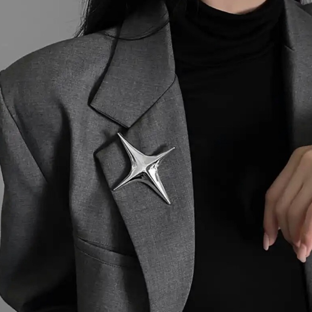 Cross Star Brooch